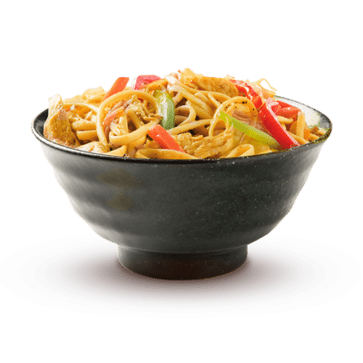 TALLARINES CON POLLO AL CURRY